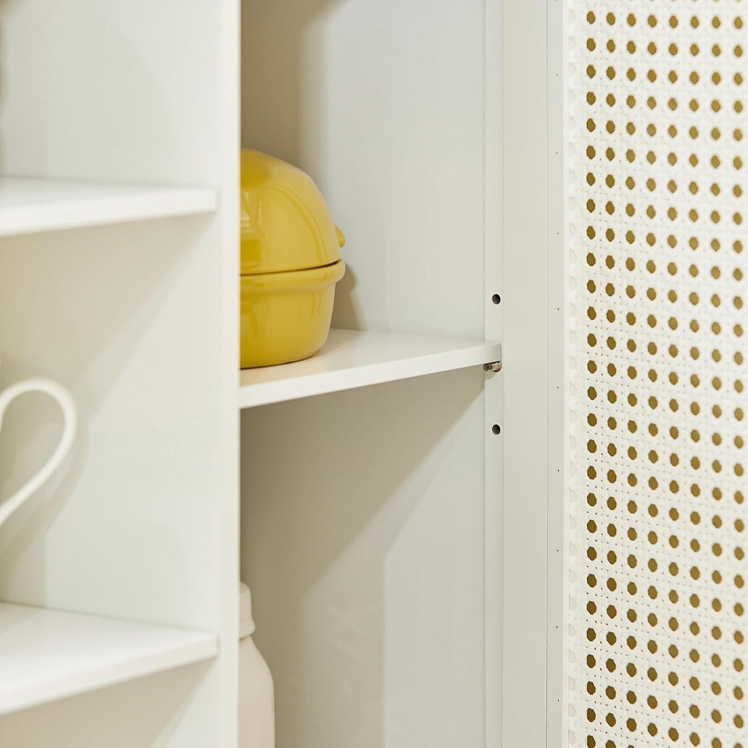 Kitchen Trolley Storage Cabinet Drawer Shelves White