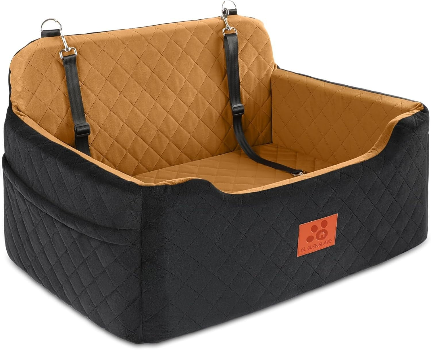 Large Dog Booster Car Seat Memory Foam Travel Bed Washable 50lb