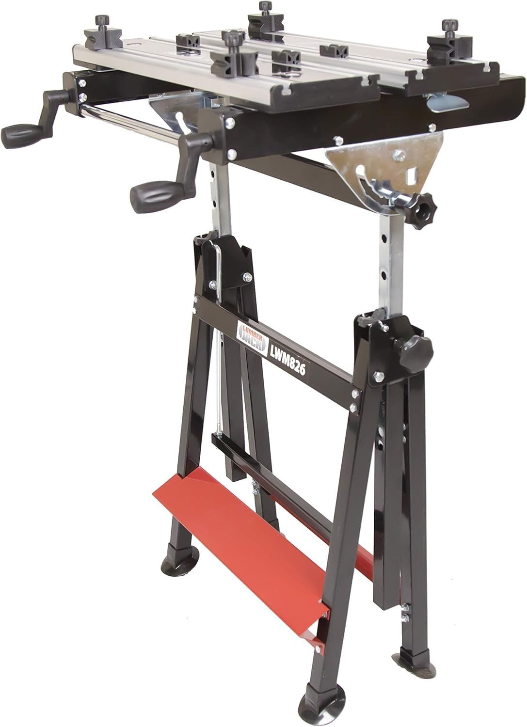 Foldable Steel Workbench Aluminium Surface 100kg Load Tilting Table Adjustable