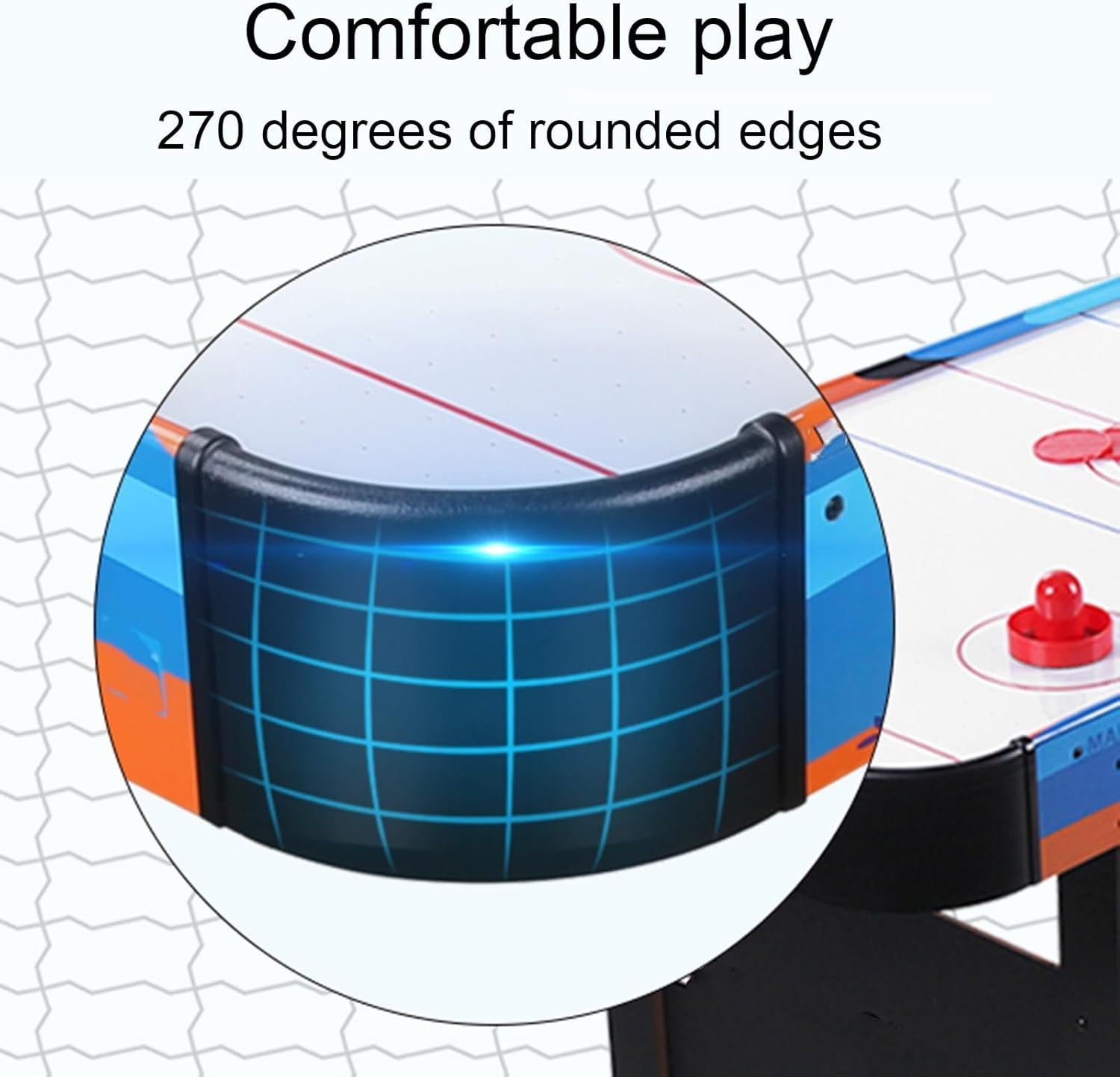 Air Hockey Table Game Powerful Air Manual Scoring Portable Indoor Play