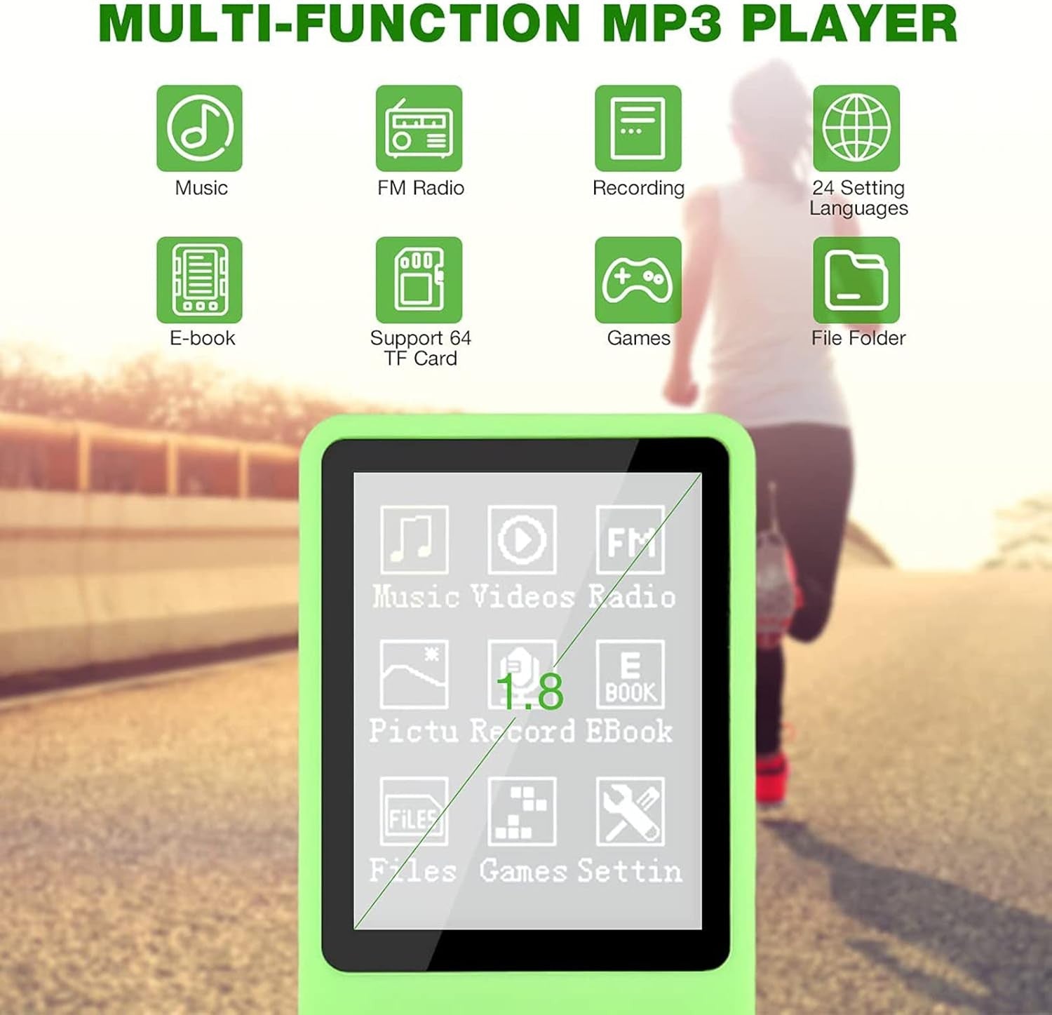 8GBMP3 Player Portable HiFi Music Player FM Radio Voice Recorder