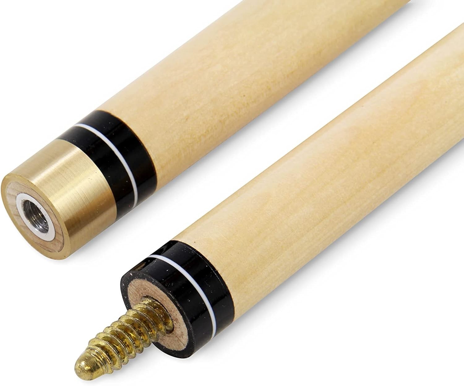 57in Hardwood Pool Cue 2 Piece Centre Joint 11mm Screw Tip