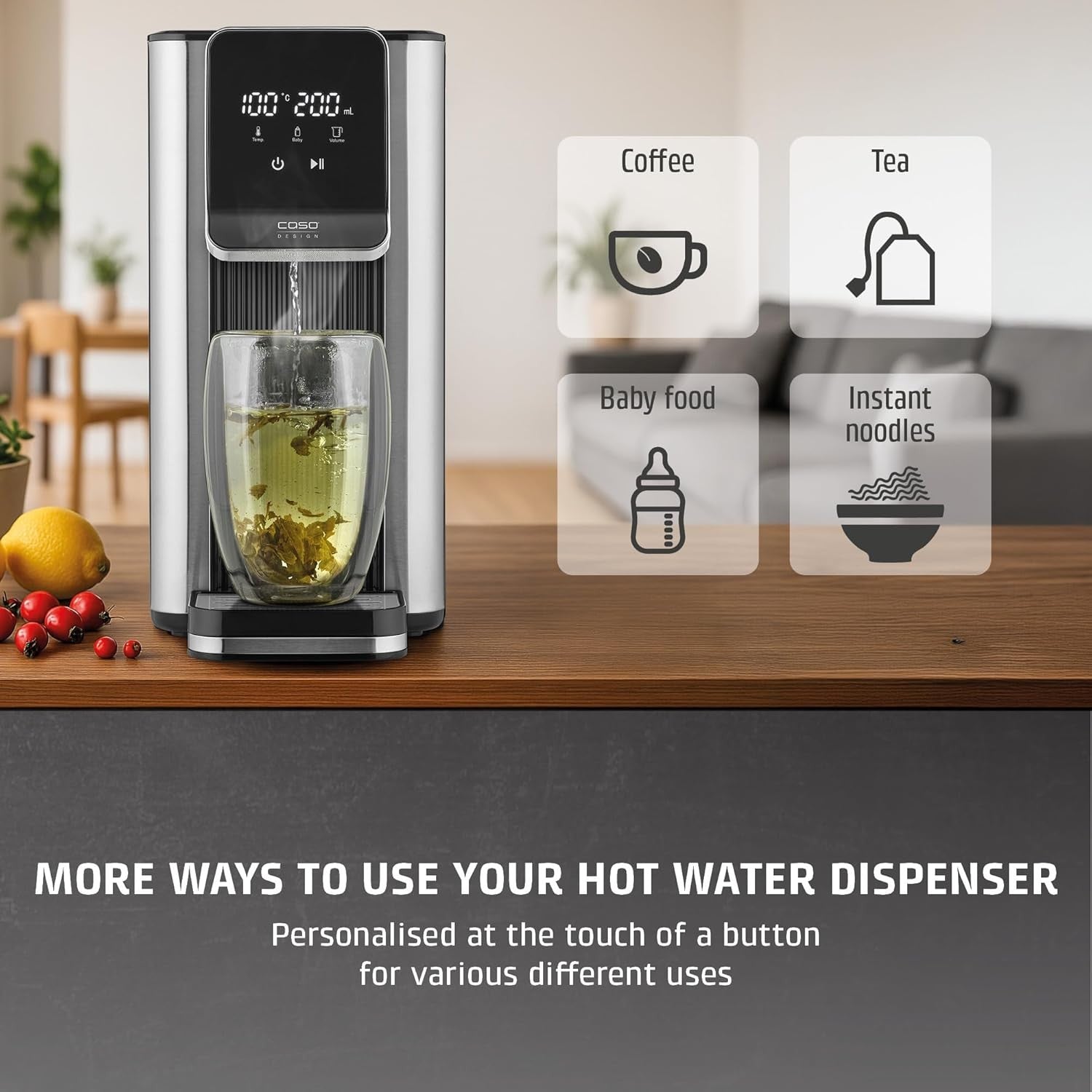 Instant Hot Water Dispenser 2.5L One Cup Boiler 13 Temp Touch Control