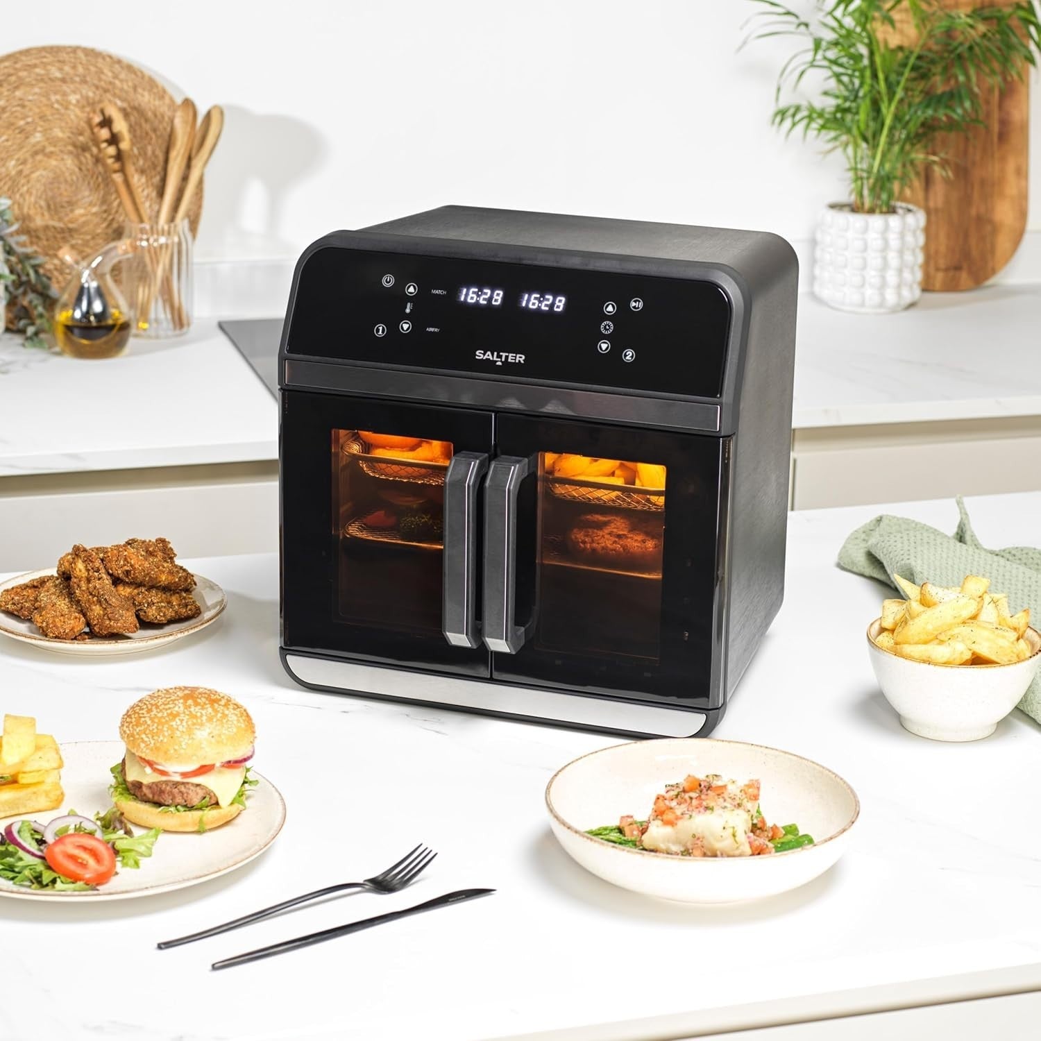XL Air Fryer Oven 15L | Multi-Level, Dual Windows, Rotisserie, 6 Presets, 2300W