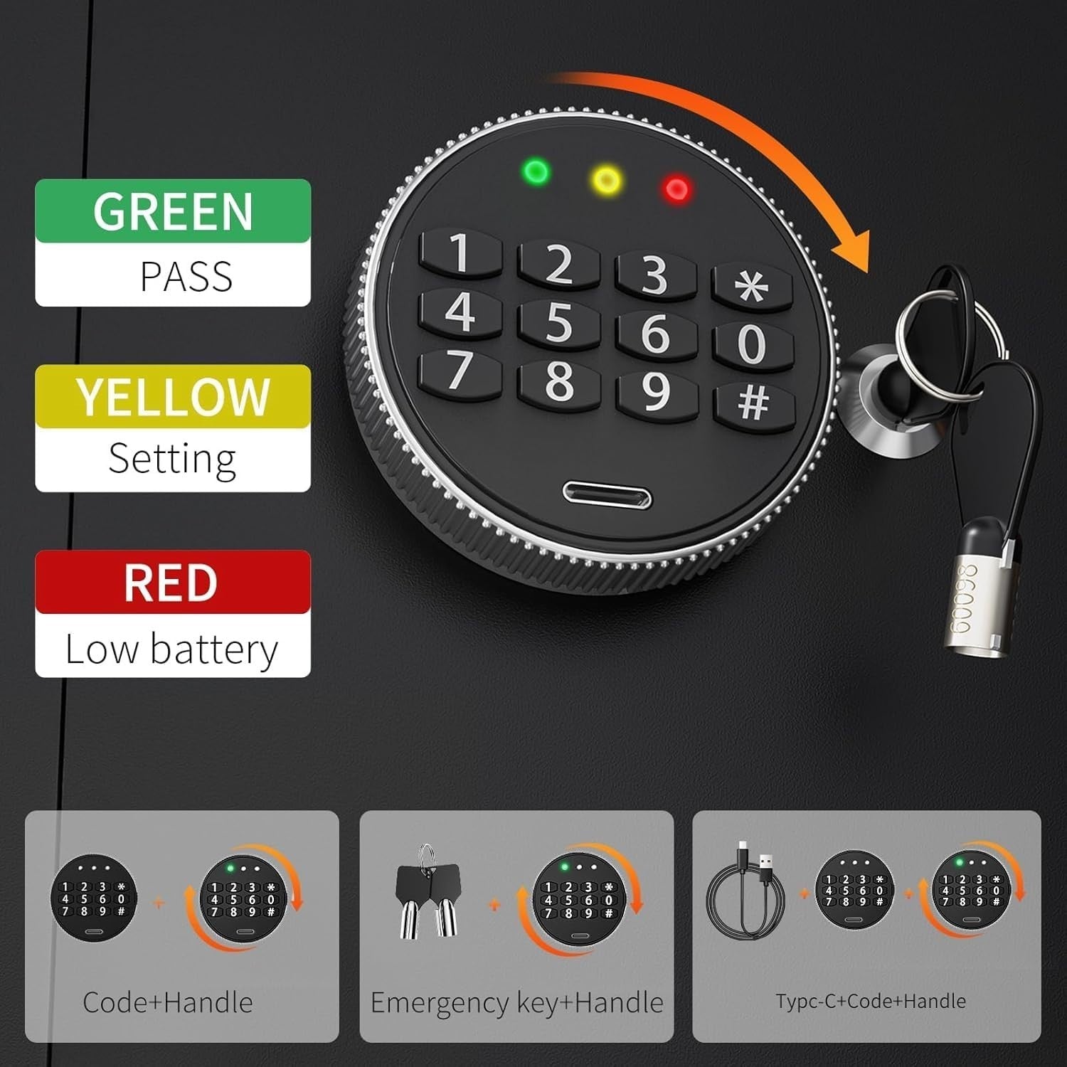 70L Depository Drop Safe Digital Keypad Cash Deposit Security Box