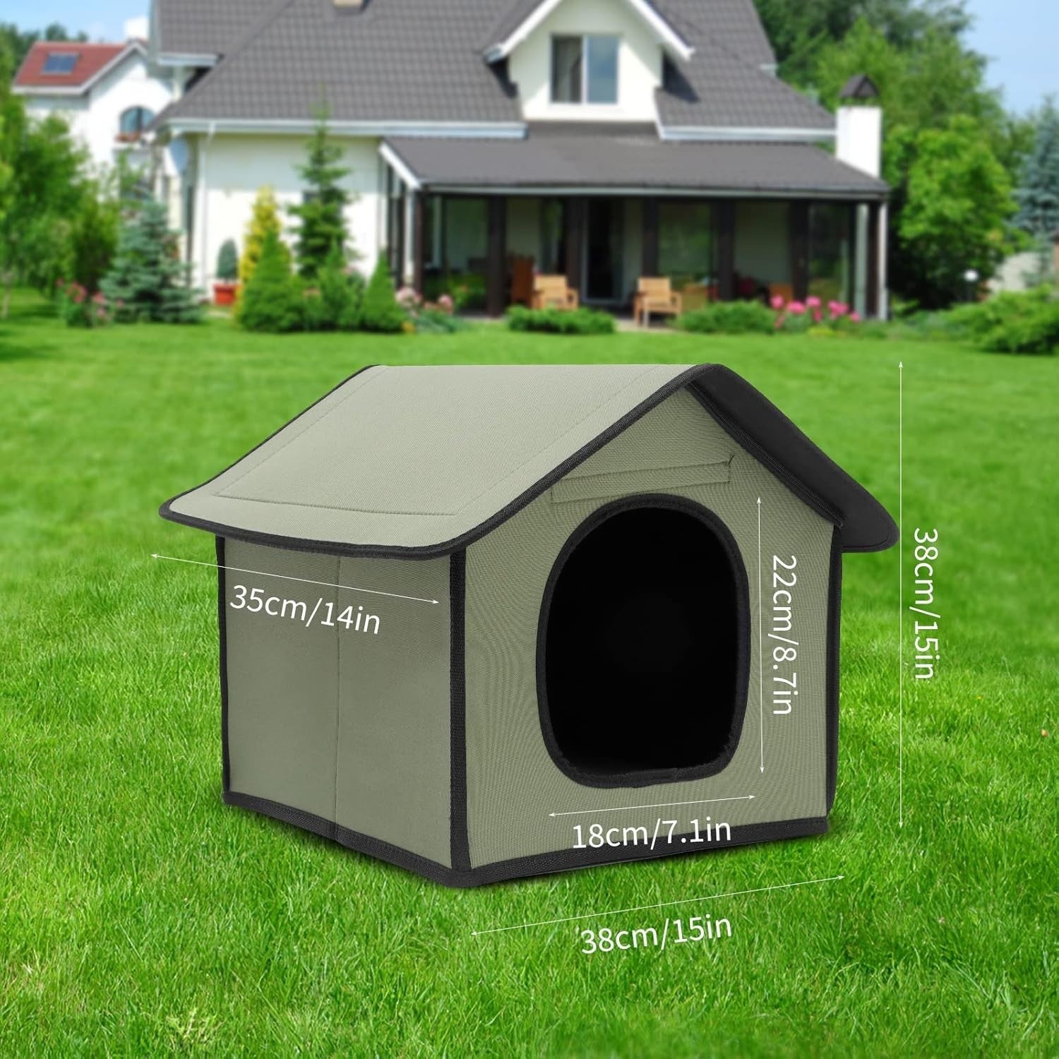 Waterproof Foldable Pet House Outdoor Dog Cat Shelter Cozy Portable Bed