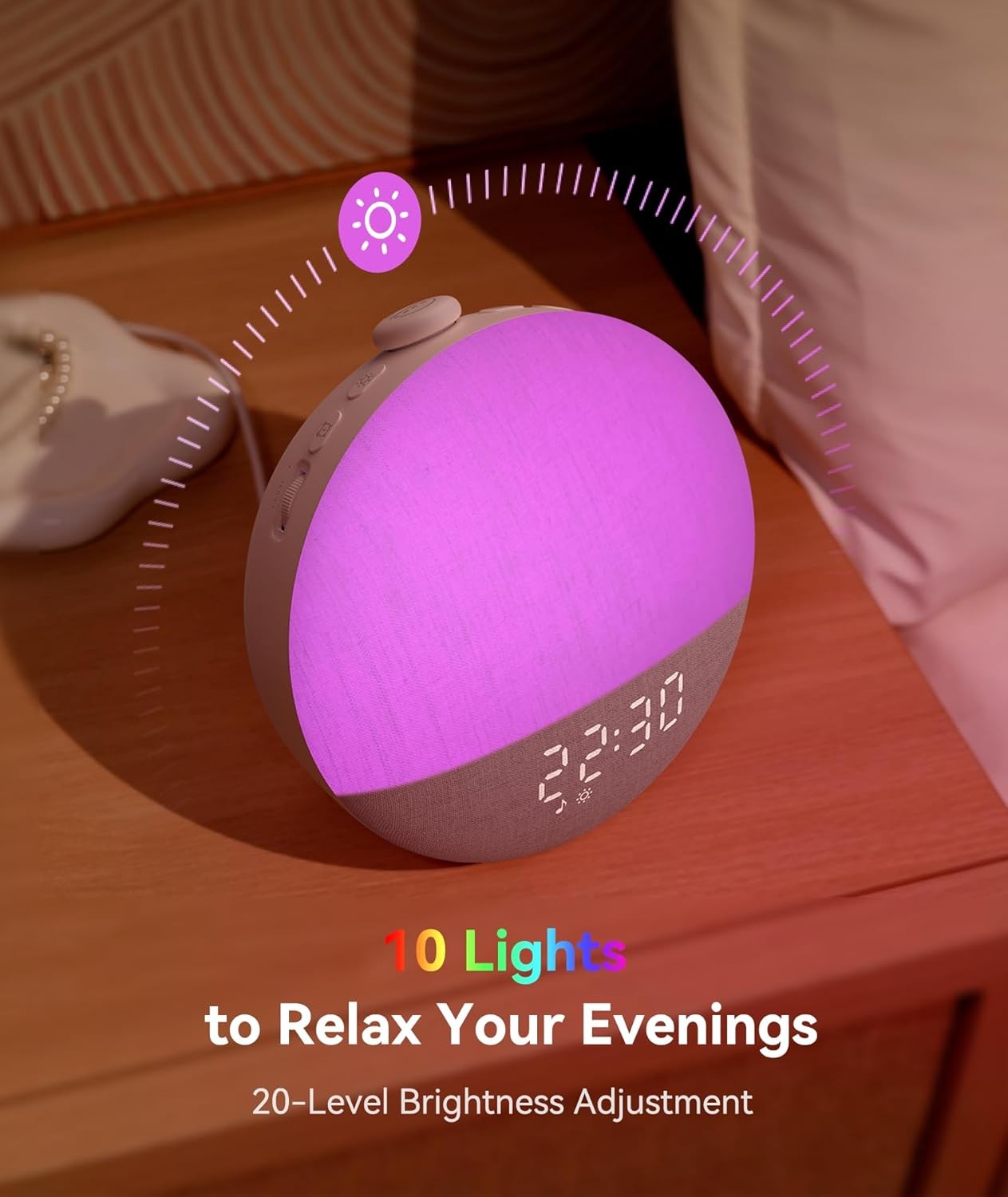 Sunrise Alarm Clock Wake Up Light White Noise 29 Sounds Night Lamp