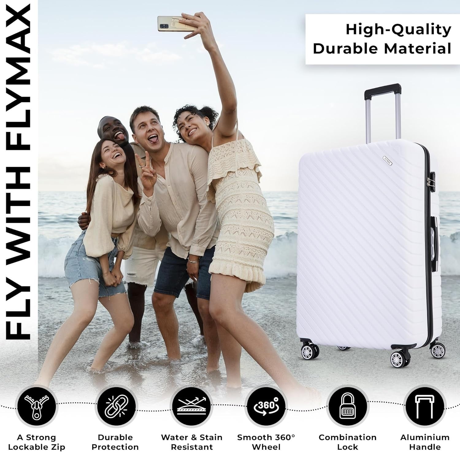 Large 29'' Spinner Suitcase Lightweight ABS Hard Shell Check In 100L