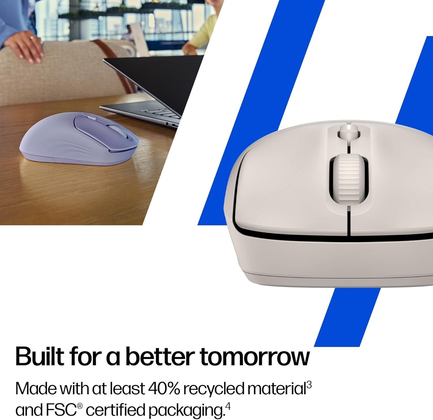 Quiet Wireless Mouse Dual Bluetooth 6000 DPI Soft Touch Slim Office Laptop