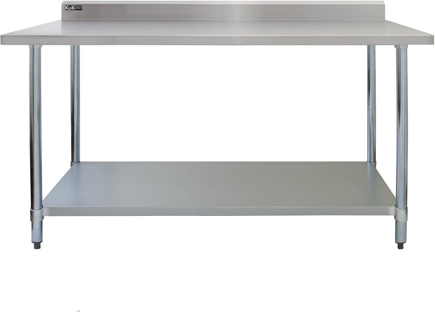 5FT Stainless Steel Catering Prep Table With Overshelf 350kg Heavy Duty Bench