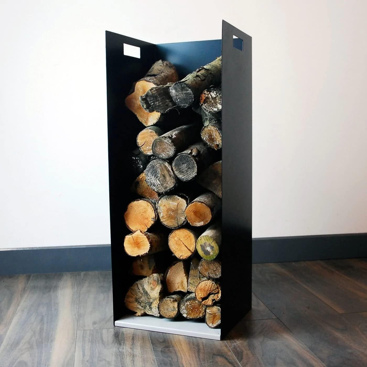 Firewood Log Holder Tall Metal Basket Indoor Storage for Fireplace Stove