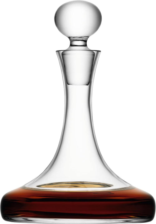Luxury Mouthblown 1L Glass Ships Decanter – Hand-Crafted Carafe Gift for Home Ba