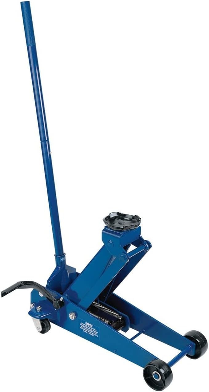 3 Ton Heavy Duty Trolley Jack Quick Lift 135–505mm Garage Car Lift Blue