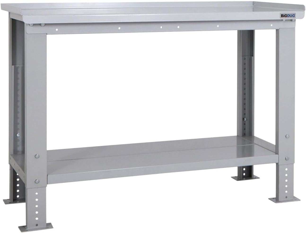 Heavy Duty Height Adjustable Workbench Steel Table 600kg Load Garage Bench