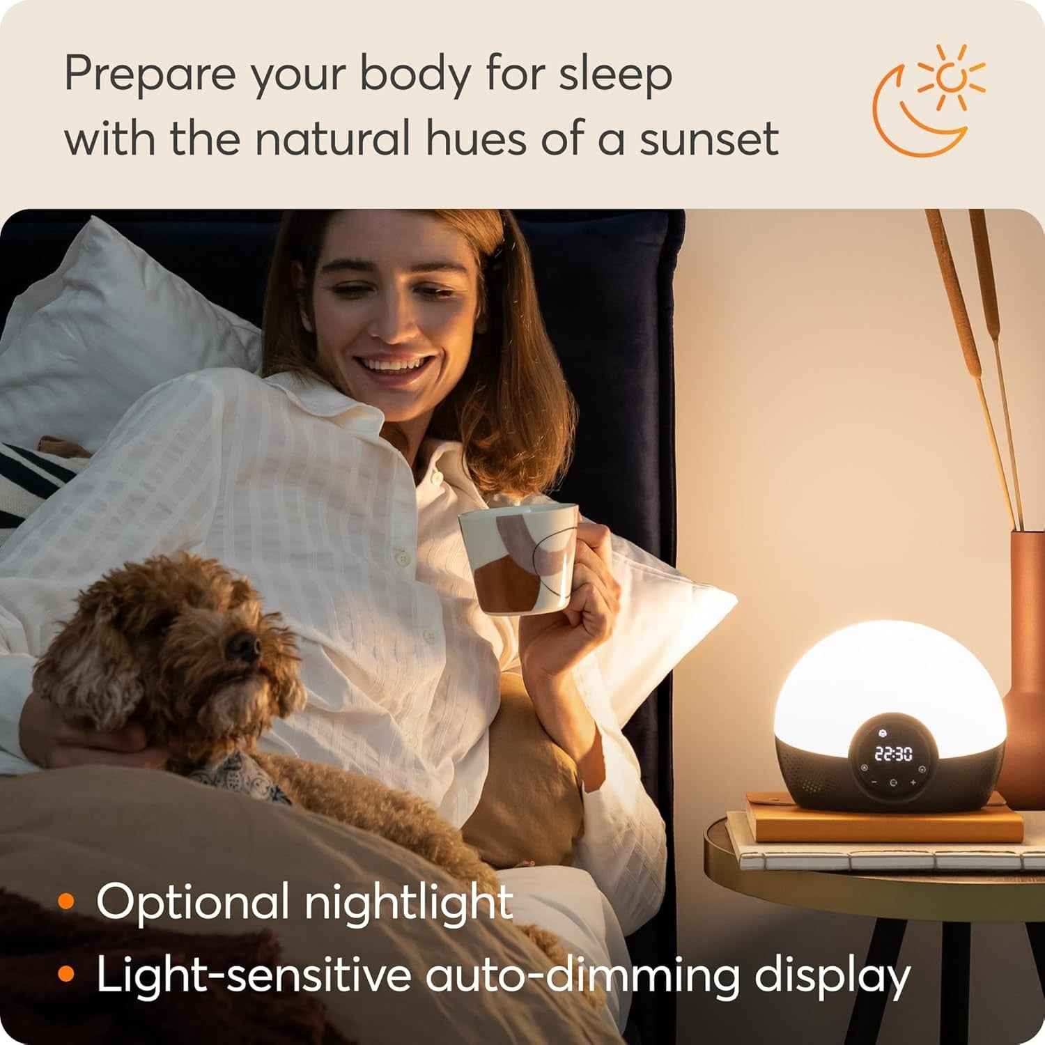 Sunrise Wake Up Light Alarm Clock Sleep Sounds Sunset Lamp Bedside