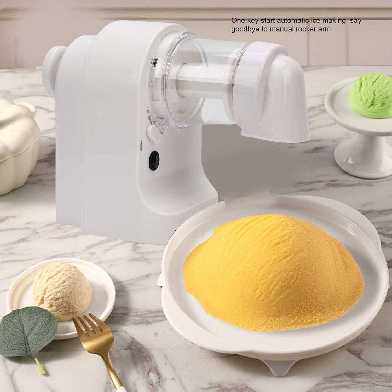Electric Ice Shaver Snow Cone Maker USB Powered Quiet Home Party Machine