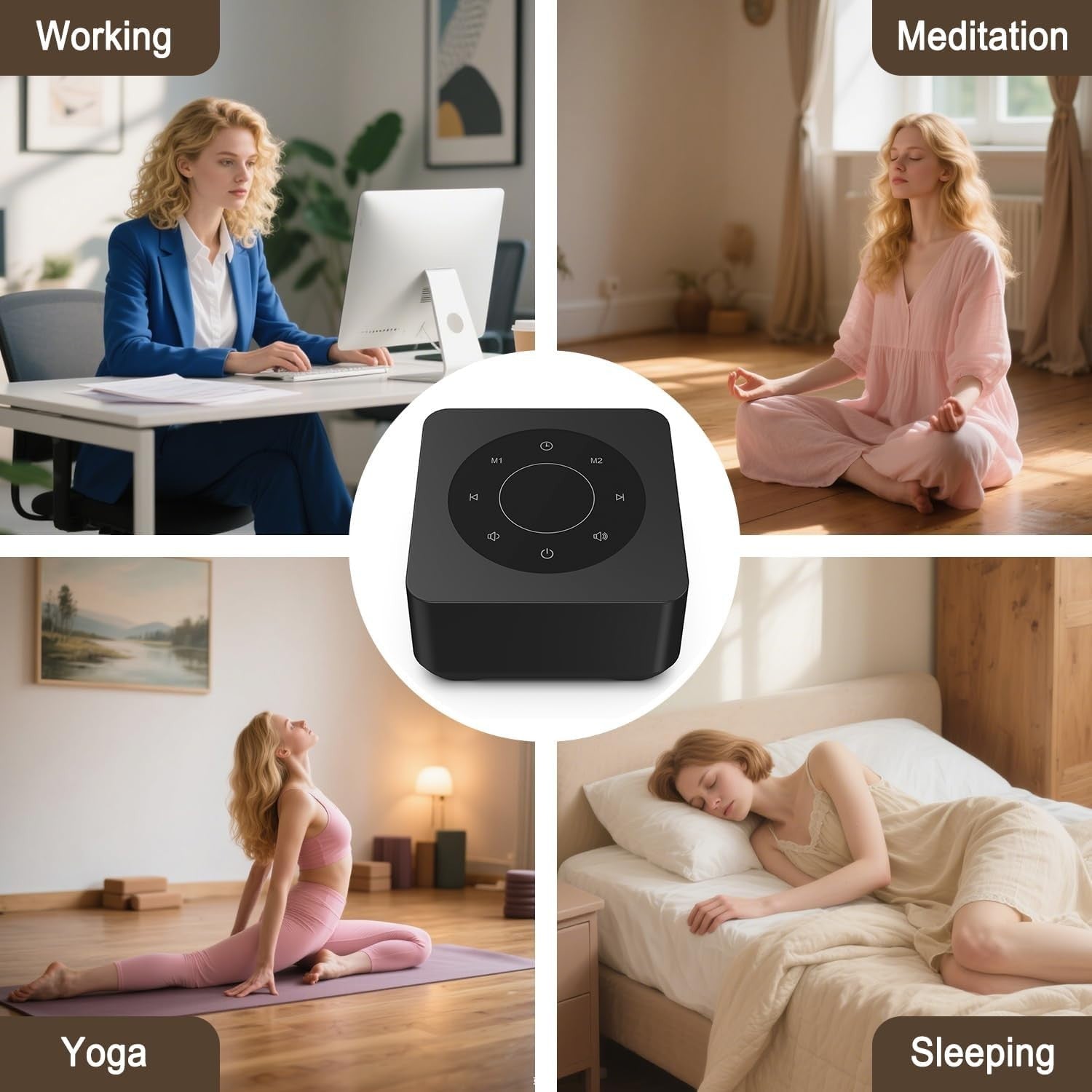 White Noise Sound Machine 20 Soothing Sounds Timer Memory Sleep Travel