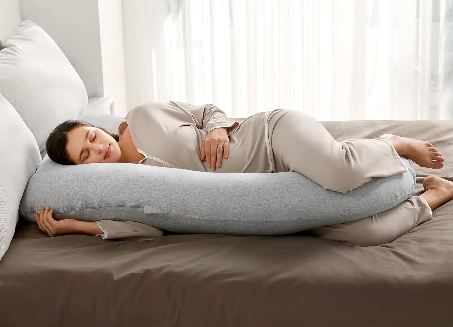 U Shaped Pregnancy Pillow 57in Full Body Maternity Support Sleep Pillow