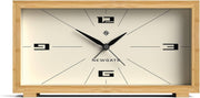 Silent Analogue Alarm Clock Bamboo Case Modern Bedside Desk Clock