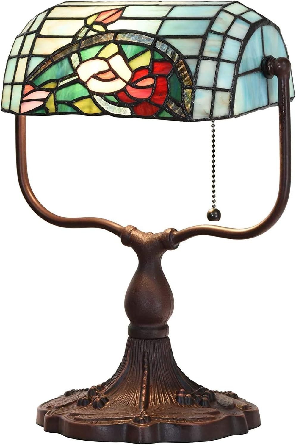 Tiffany Style Stained Glass Floor Lamp Adjustable 65" Vintage Sunflower