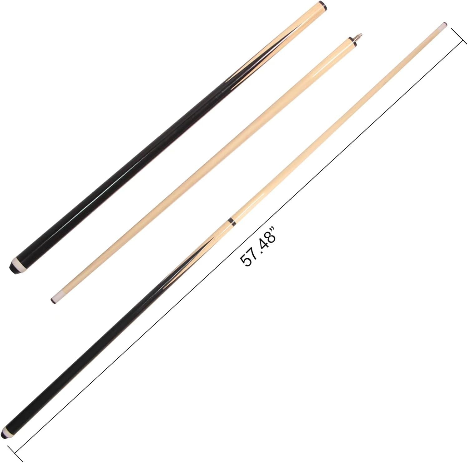 58" House Pool Cue Set 4 Pack Hardwood Billiard Sticks 13mm Tips