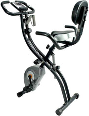 Foldable Magnetic Exercise Bike w/ LCD Monitor, 8 Levels & Adjustable Seat