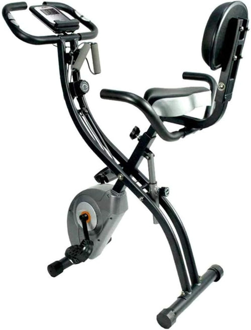 Foldable Magnetic Exercise Bike w/ LCD Monitor, 8 Levels & Adjustable Seat