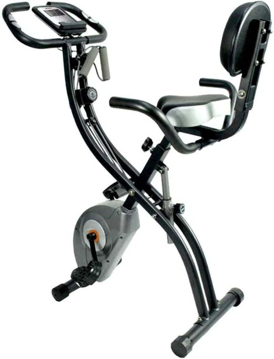 Foldable Magnetic Exercise Bike w/ LCD Monitor, 8 Levels & Adjustable Seat