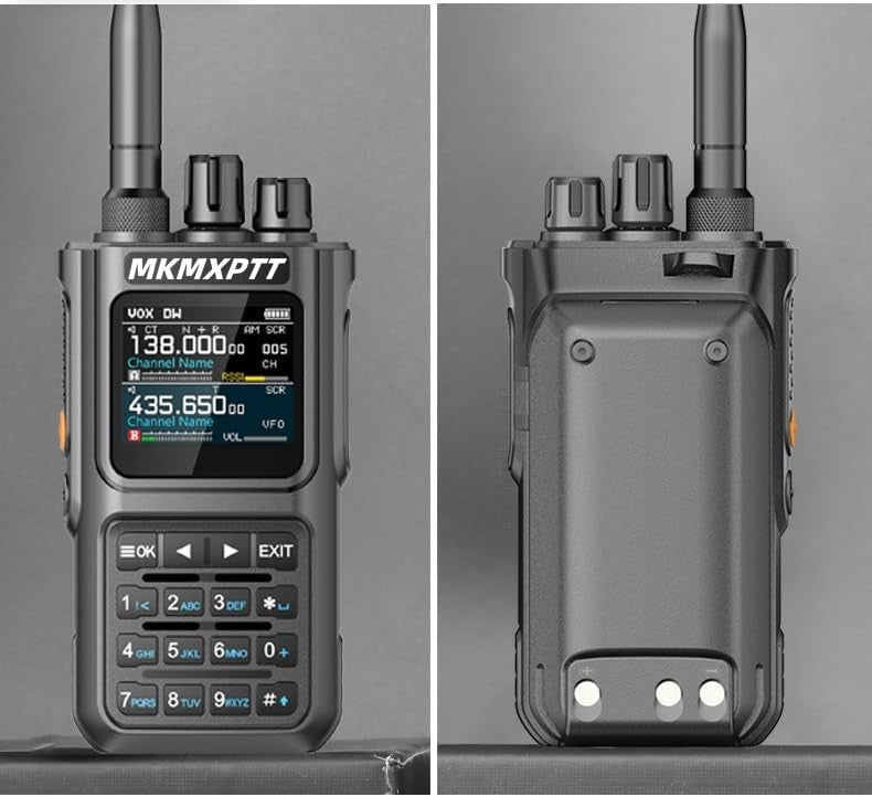 10W GPS Dual Band Walkie Talkie 6000mAh Long Range Dual Screen Radio