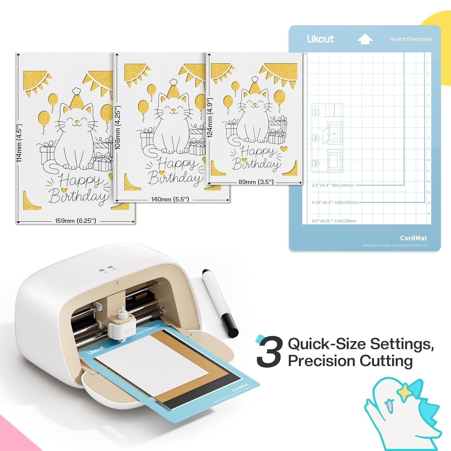 Portable Vinyl Cutter Machine Cardstock Sticker Maker Craft Bundle