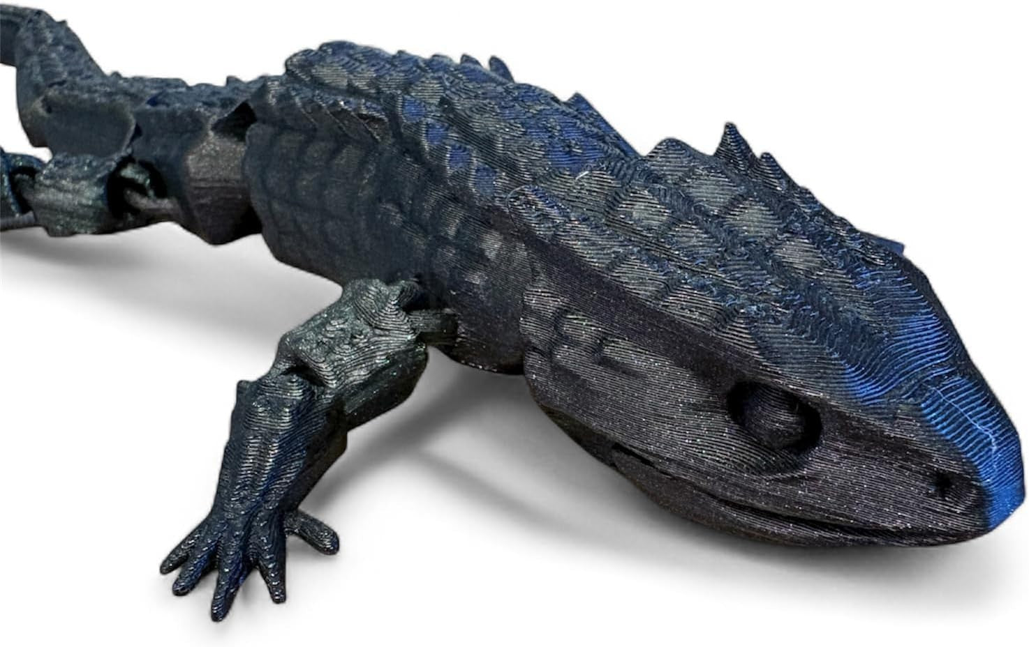Glitter Black Lizard Fidget Articulated Colour Changing Desk Toy