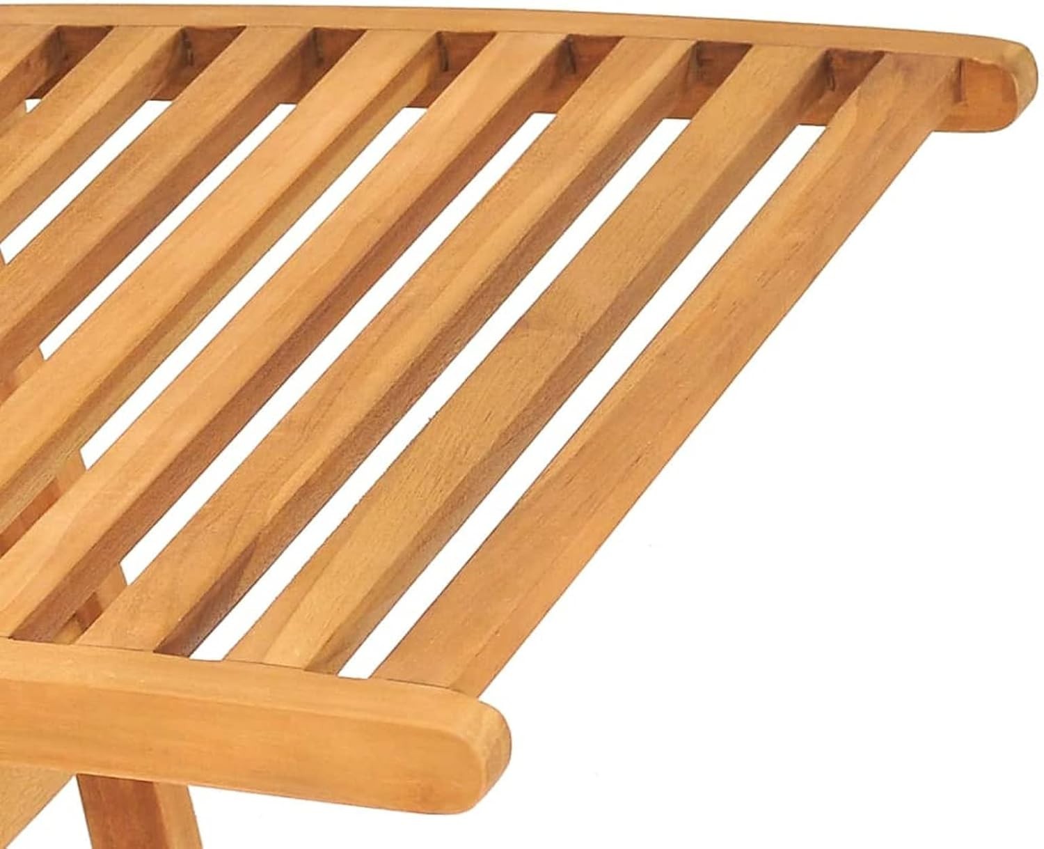 Foldable Teak Wood Sun Lounger with Adjustable Backrest - Outdoor Patio Chair