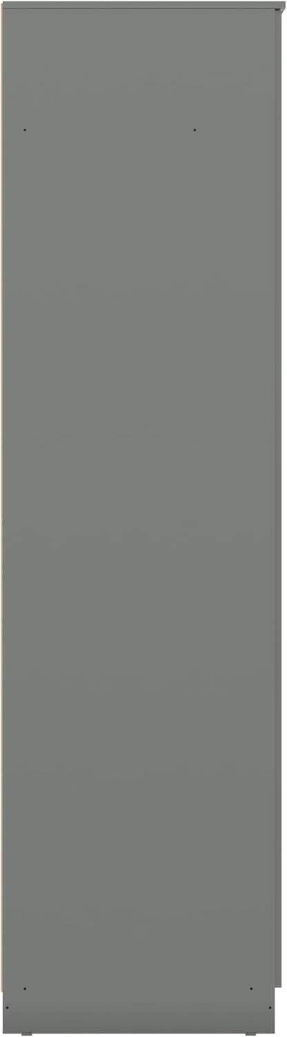 3 Door Grey Gloss Wardrobe Modern Storage Unit for Bedroom Clothes