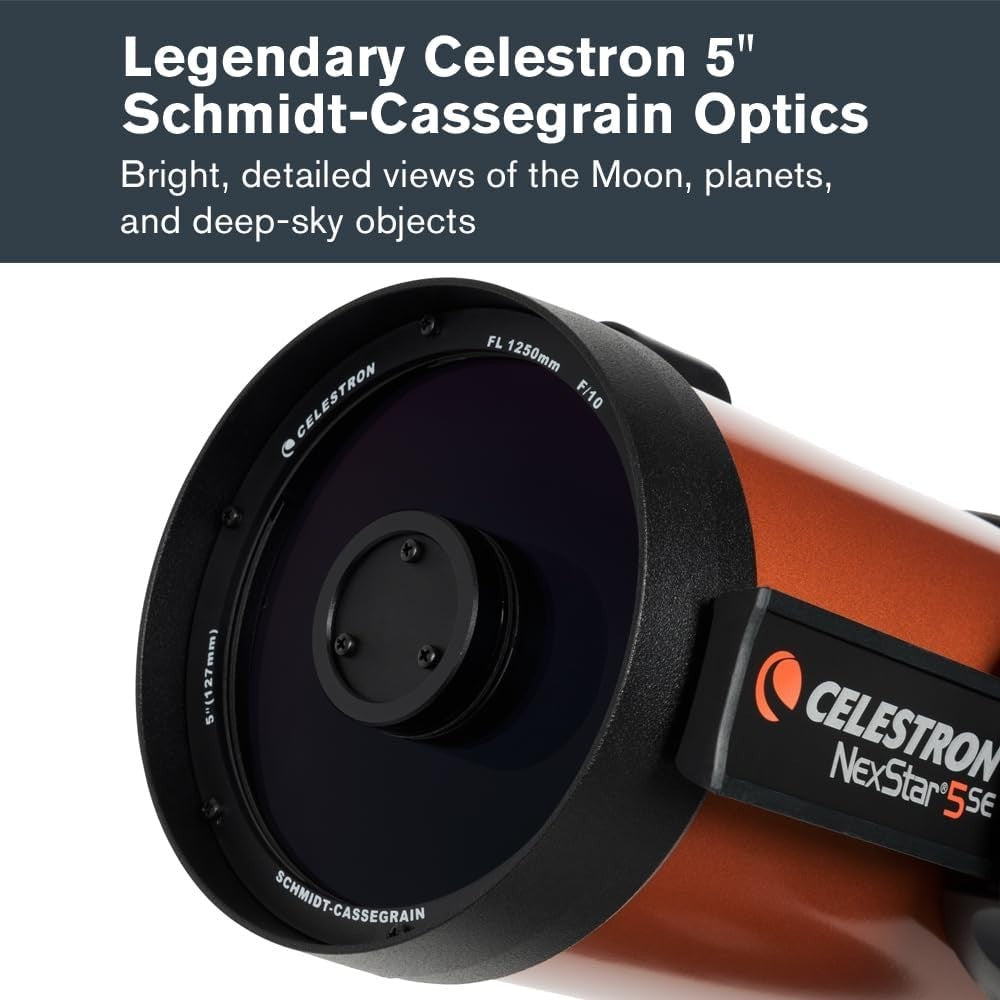 5SE 127mm SCT Telescope with GoTo Mount and Tripod-Orange