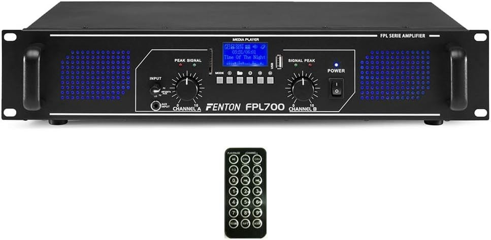 700W Digital Bluetooth Amplifier DJ PA Stereo USB SD AUX RCA Remote