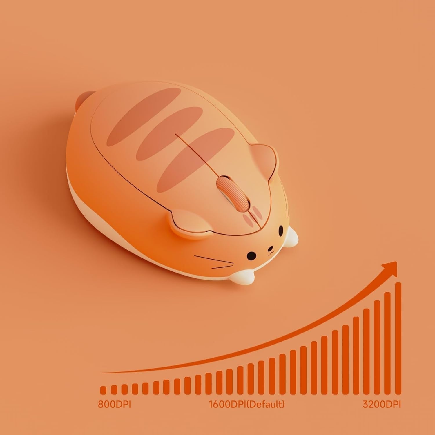 Cute Cat Wireless Mouse 3200 DPI Bluetooth 2.4G Silent Click
