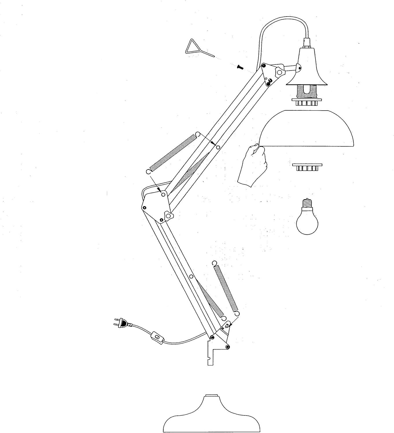 Adjustable Vintage Copper Desk Lamp with E27 Socket & Switch, 71cm