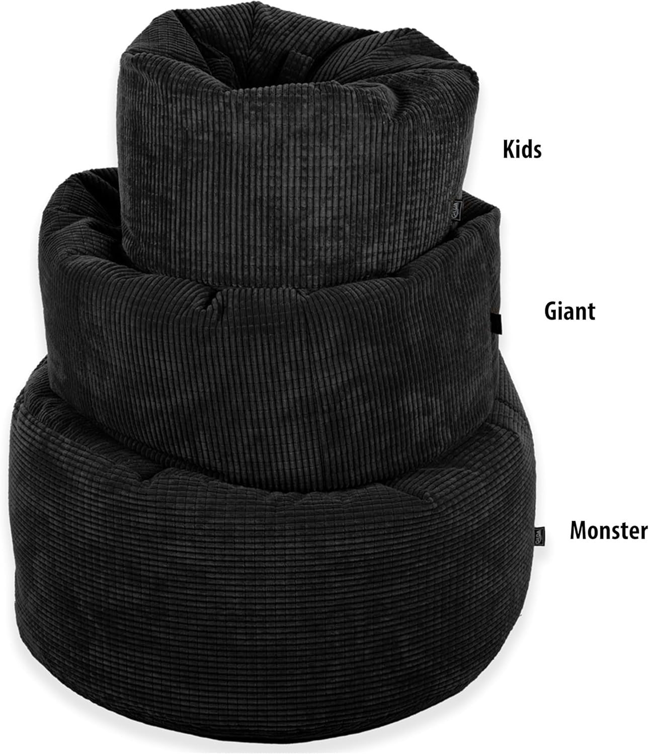 Corduroy Beanbag Chair Kids & Adults | Soft, Portable Lounger, Lightweight