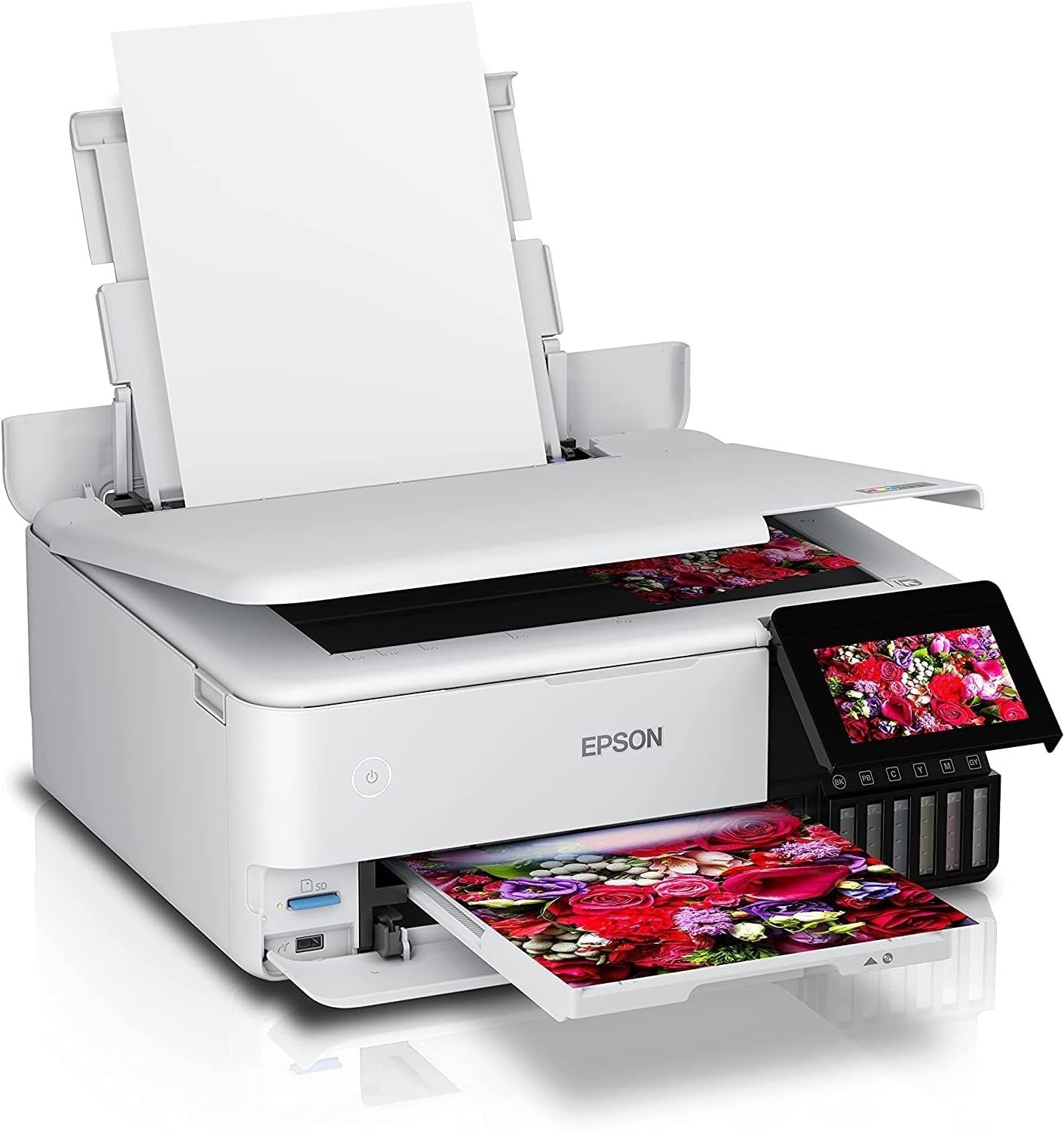 Black A4 Wi-Fi Photo Printer 6-Colour Ink Tank + A3 Paper Ream