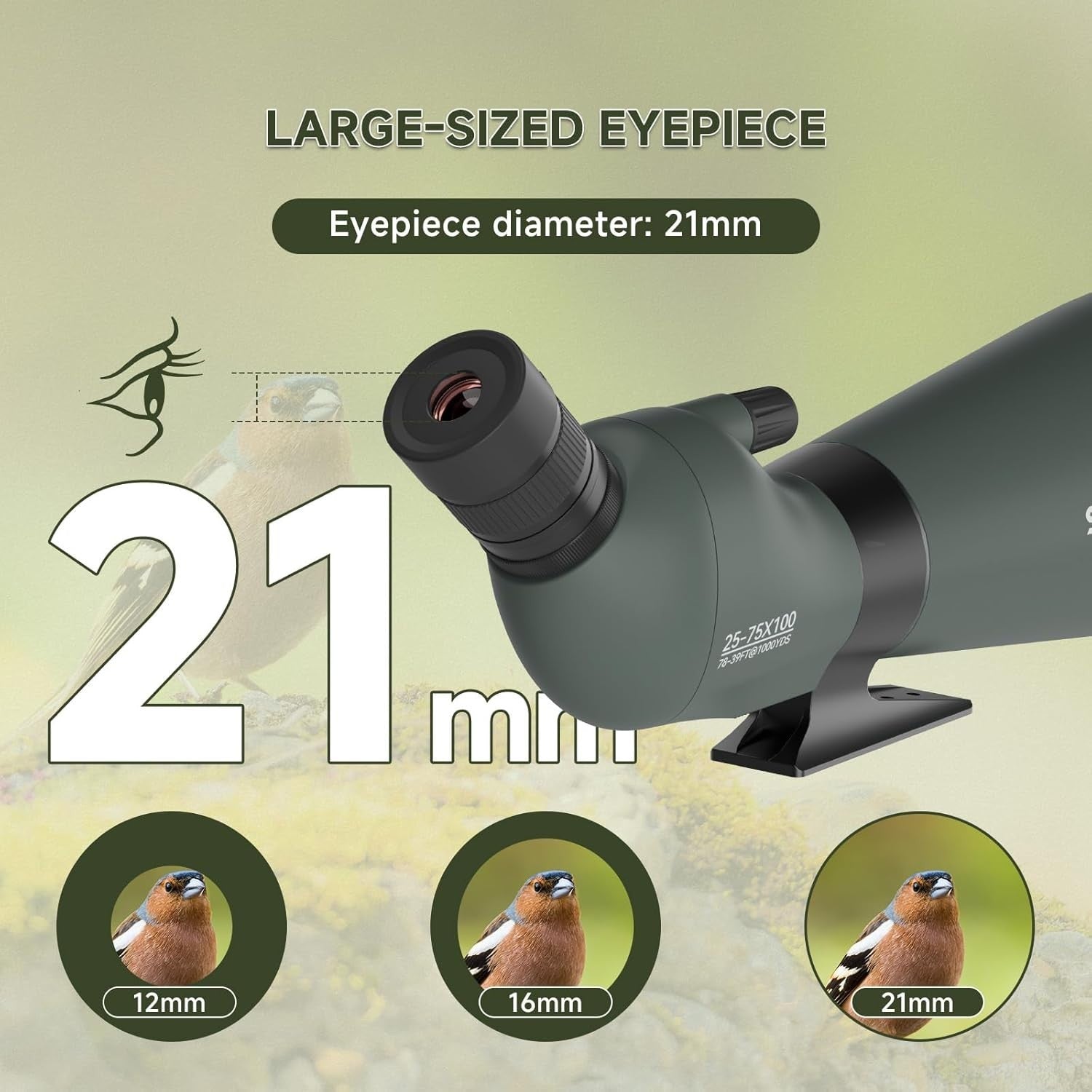 SV28 25-75x100 Black Spotting Scope HD Bak4 FMC Tripod
