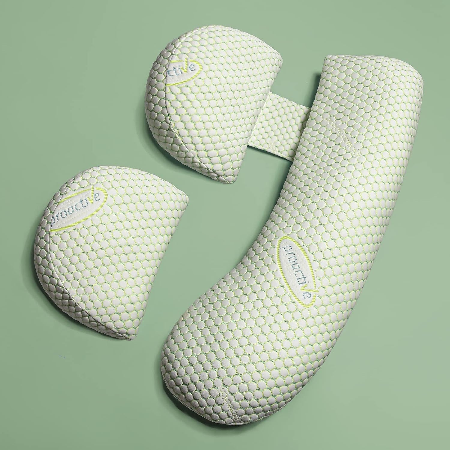 Pregnancy Pillow for Side Sleepers Double Wedge Back & Belly Support Adjustable