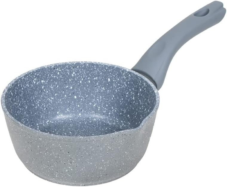 16cm Grey Non Stick Milk Pan with Cool Touch Handle Induction Safe