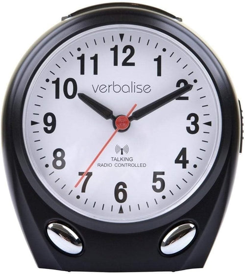 Talking Alarm Clock Large Numbers Voice Announce Time Snooze Black