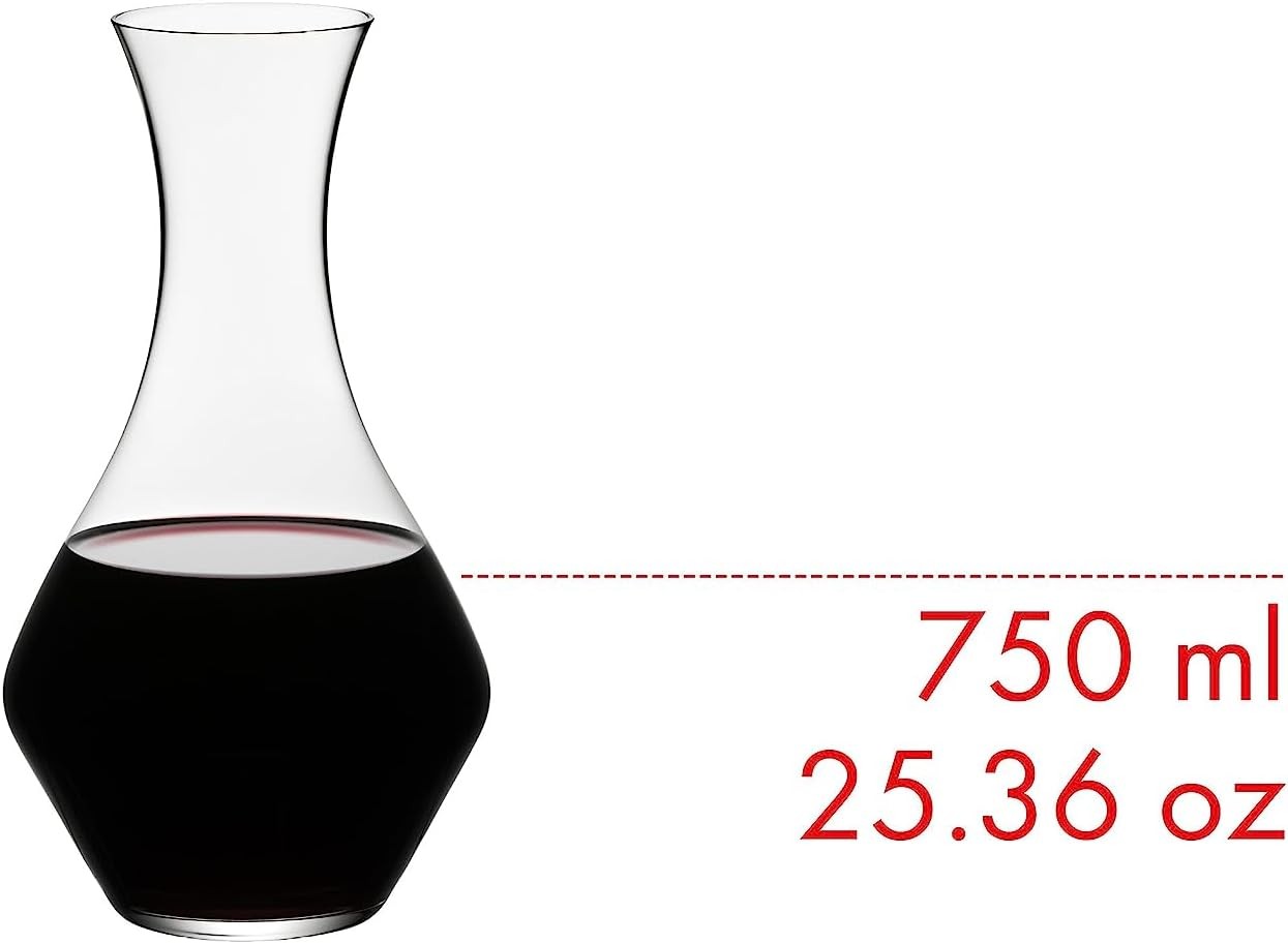 Elegant Crystal Wine Decanter 1L Aeration Carafe for Red Wine 750ml Bottle