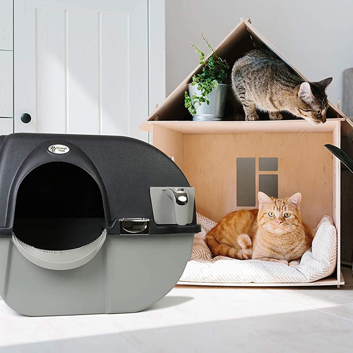 Self Cleaning Cat Litter Box Roll n Clean No Scoop Pull Out Tray