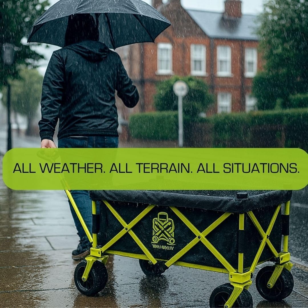 Maximuv 233L Heavy Duty Folding Trolley – All-Terrain Festival Wagon