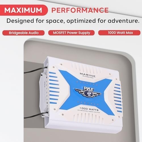1000W 4-Channel Marine MOSFET Amp PLMRA420 Waterproof Bridgeable