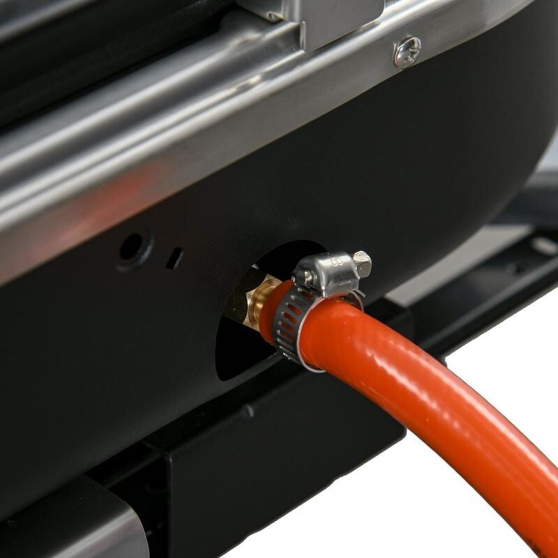 Foldable Tabletop Gas BBQ Grill 2 Burner w/ Lid, Thermometer, Regulator