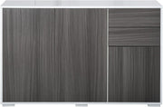 High Gloss Sideboard with Push-Open Drawers, 3 Doors, Modern Storage Unit