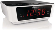 Digital Alarm Clock Radio FM Tuner Dual Alarm Sleep Timer White/Black